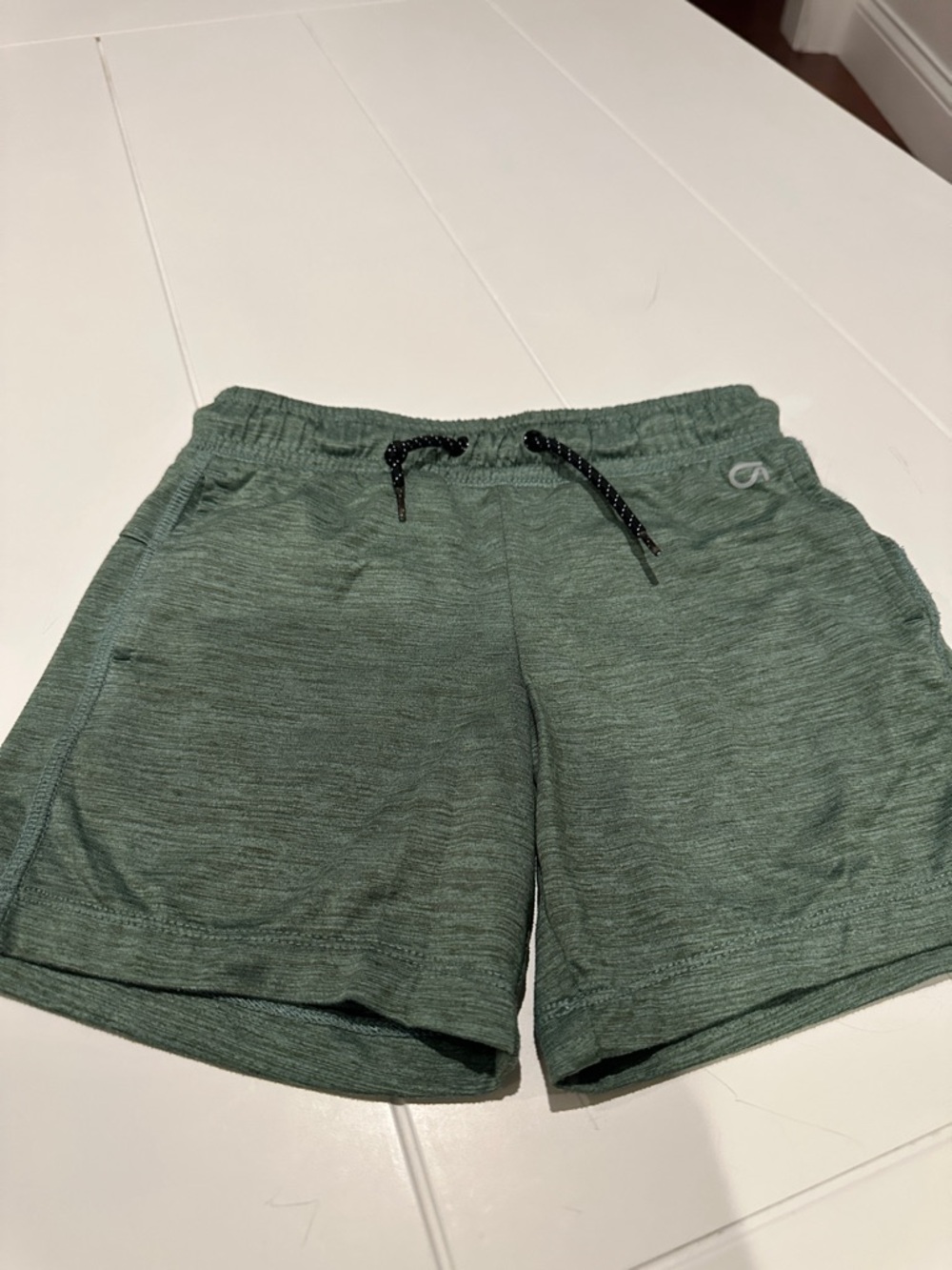 GAP Heathered Sage Green Drawstring Athletic Shorts